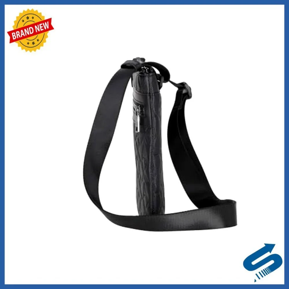 Men's Crossbody Sling Bag with Zipper Compartments, Polyester Blend